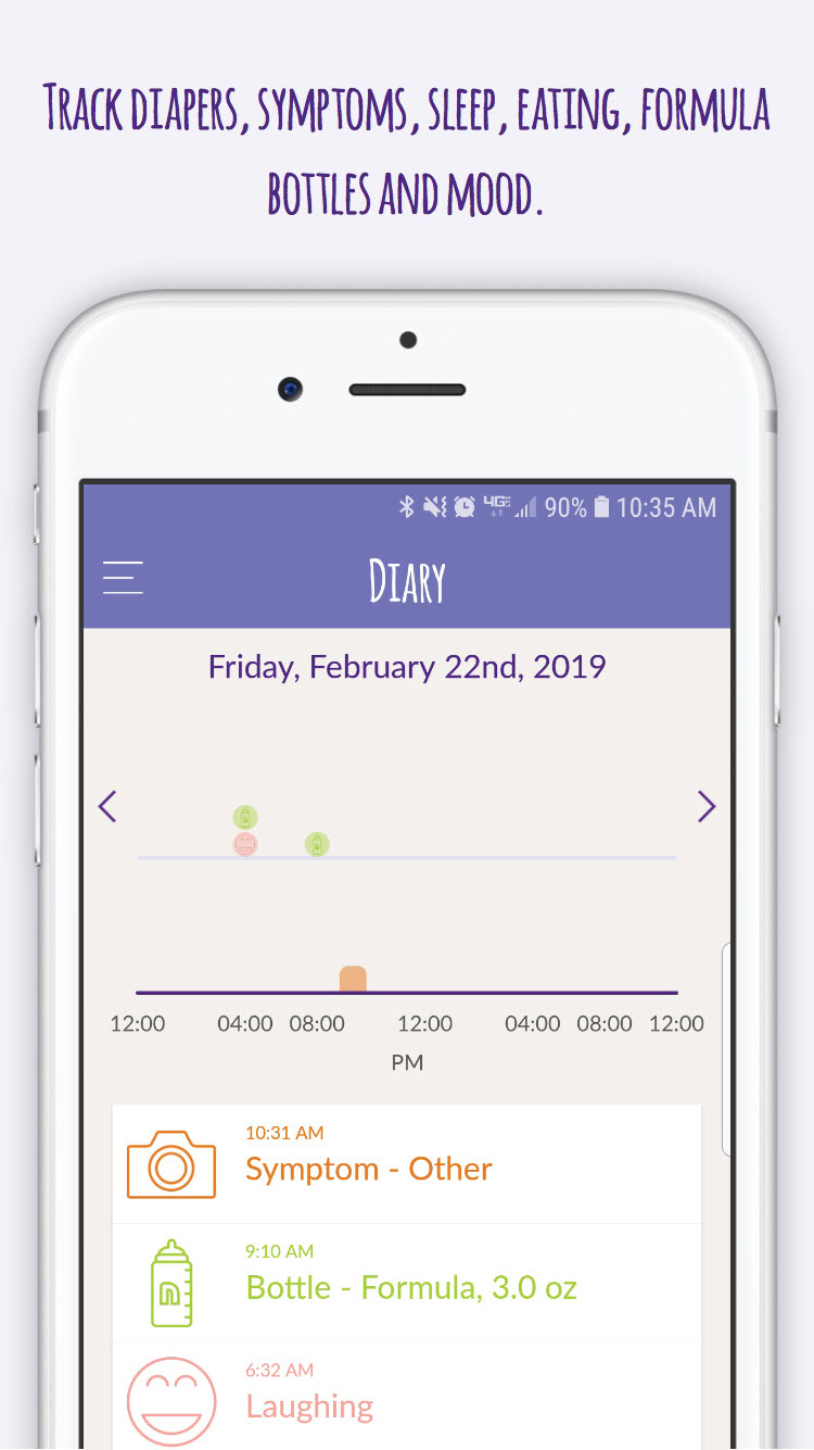 Track Allergy Related Symptoms on Neocate Footsteps App