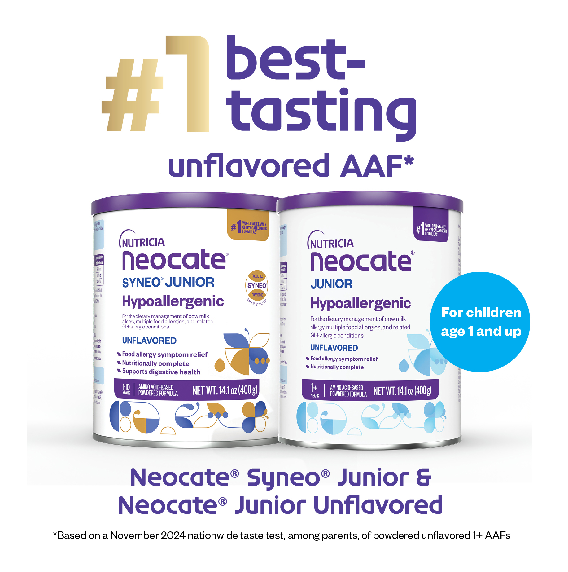 Neocate Junior and Neocate Syneo Junior toddler formulas